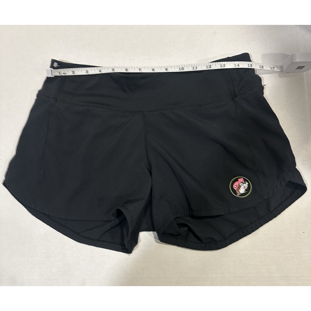 Buc ees Athletic Shorts Black Beaver Mascot Logo Size Medium